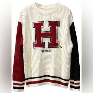 Colorblock Cable Knit Sweater